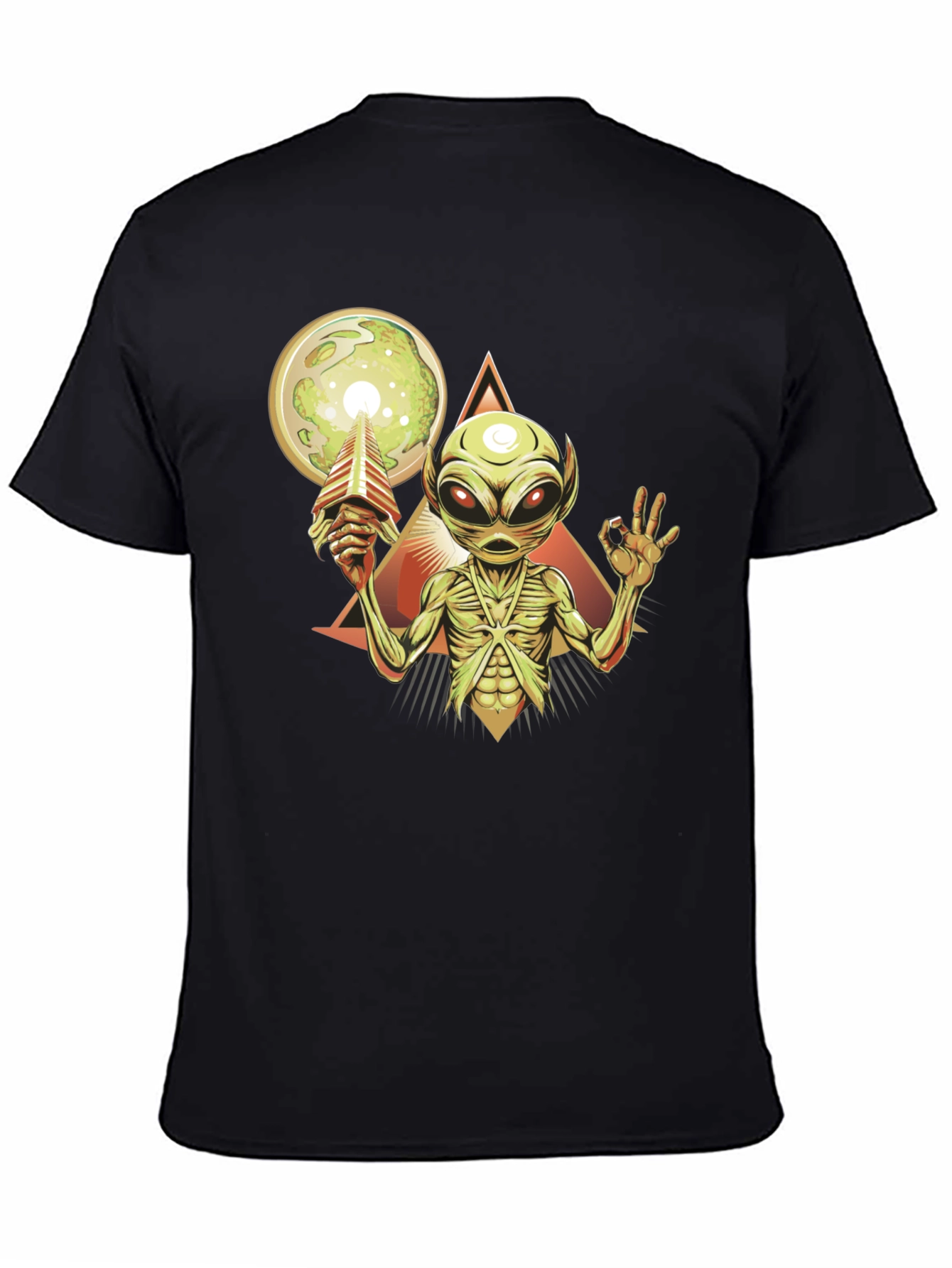 Alien Graphic Tee - Black Cotton Comfort