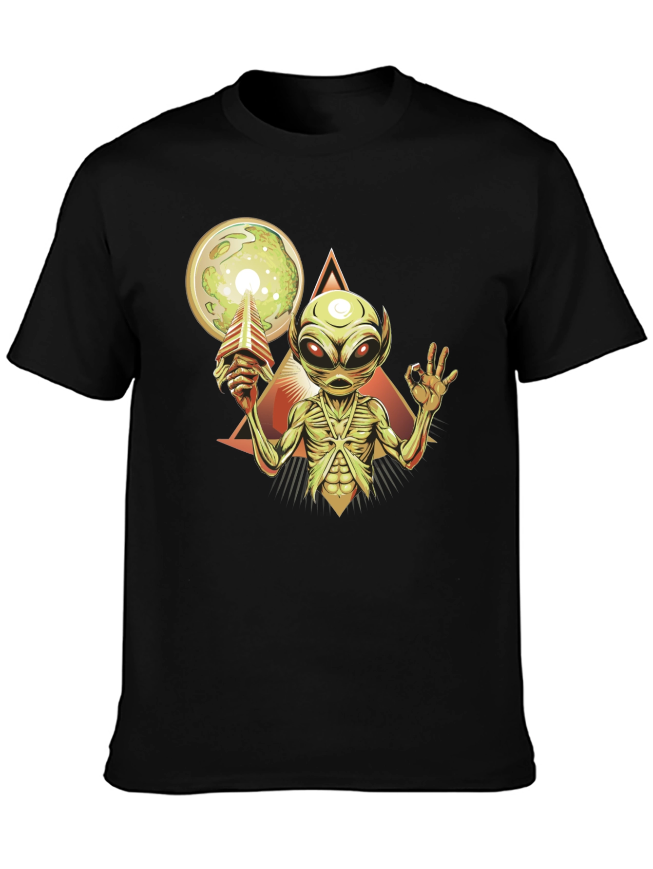 Alien Graphic Tee - Black Cotton Comfort