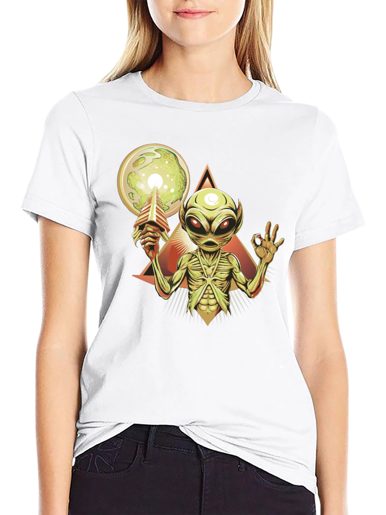 Alien Graphic Tee - Black Cotton Comfort