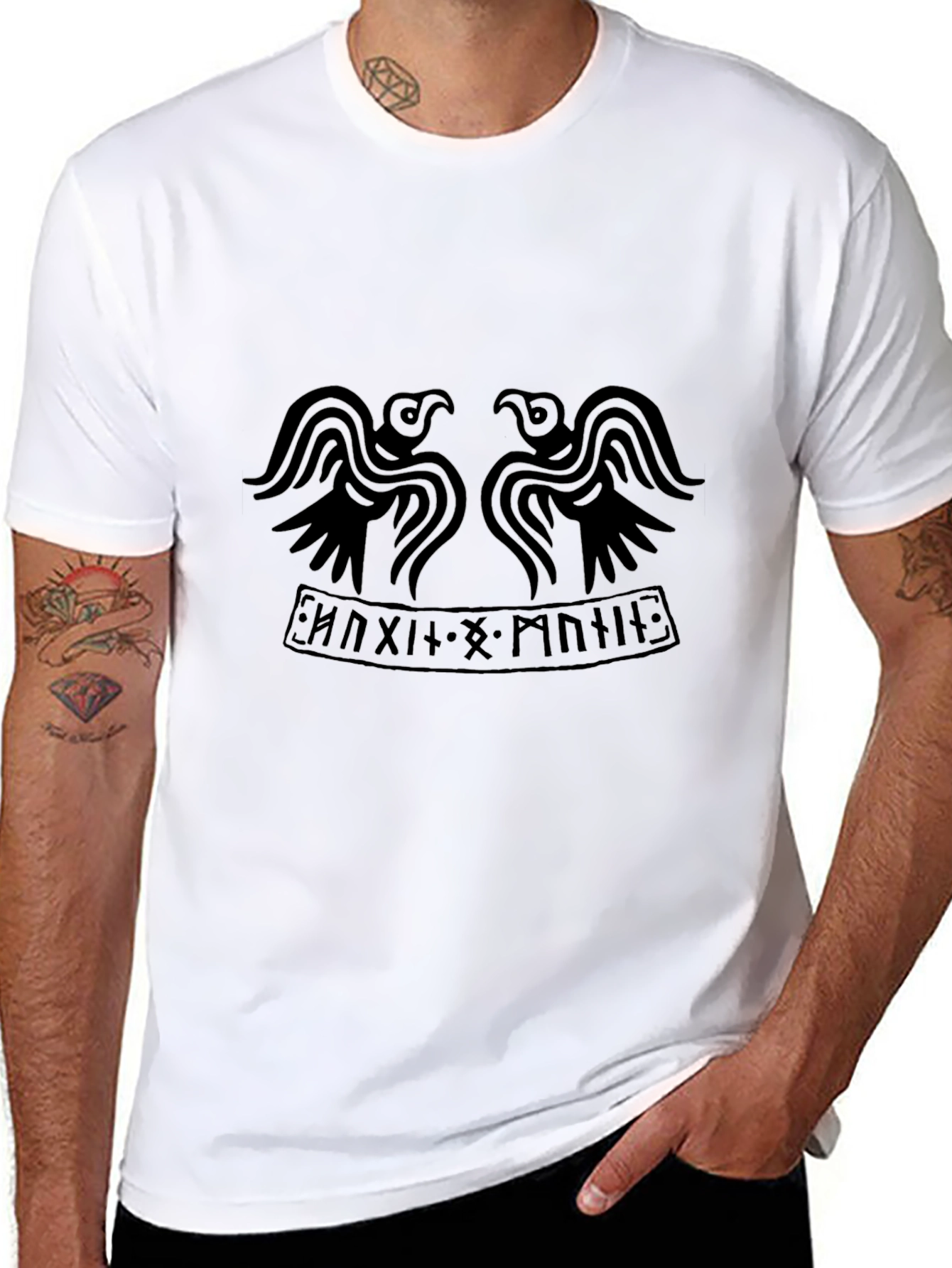 Raven Viking T-Shirt - Norse Mythology Tee