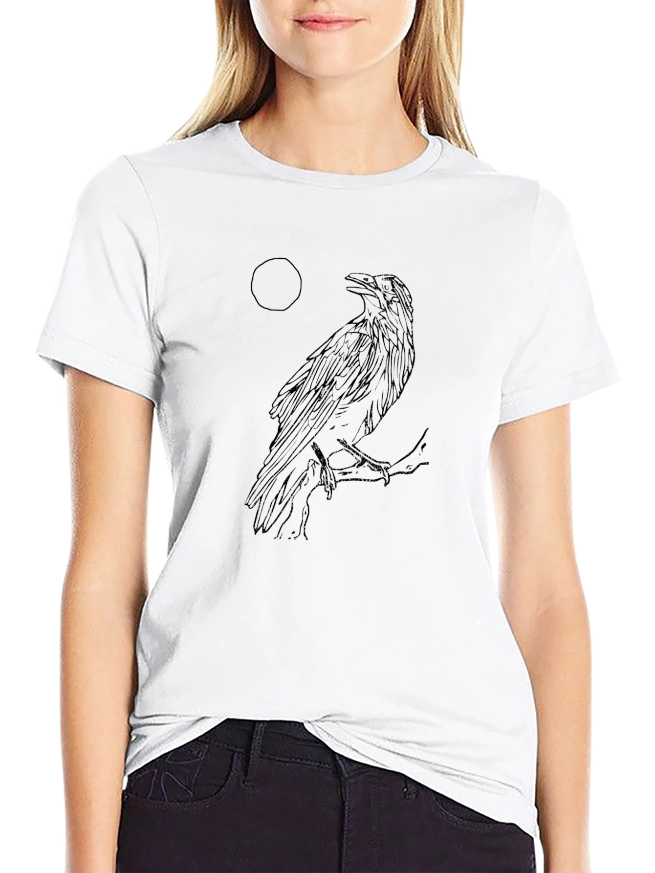 Raven Moon Graphic T-Shirt - Unisex Style