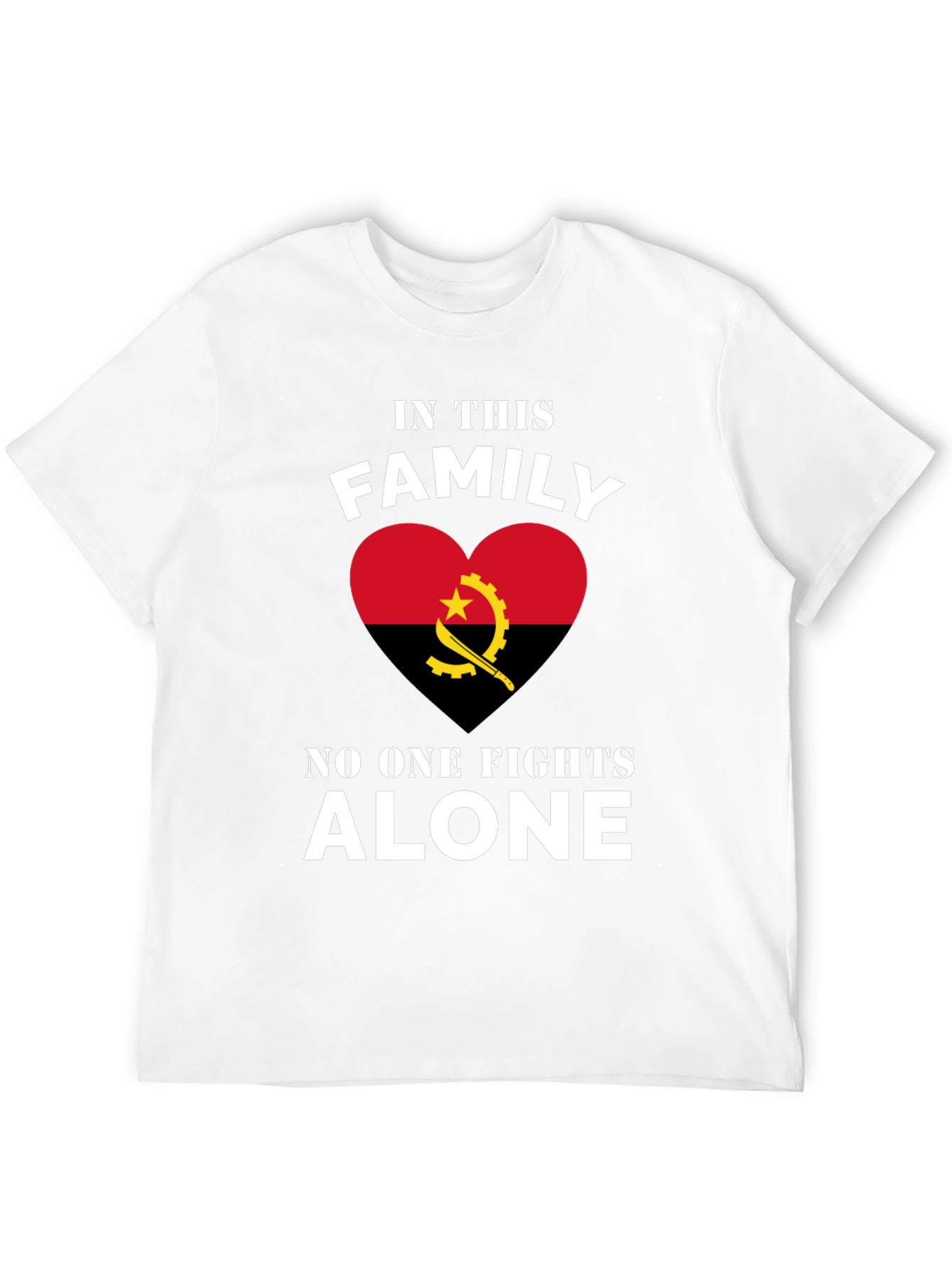 Angola Family Pride T-Shirt: No One Fights Alone