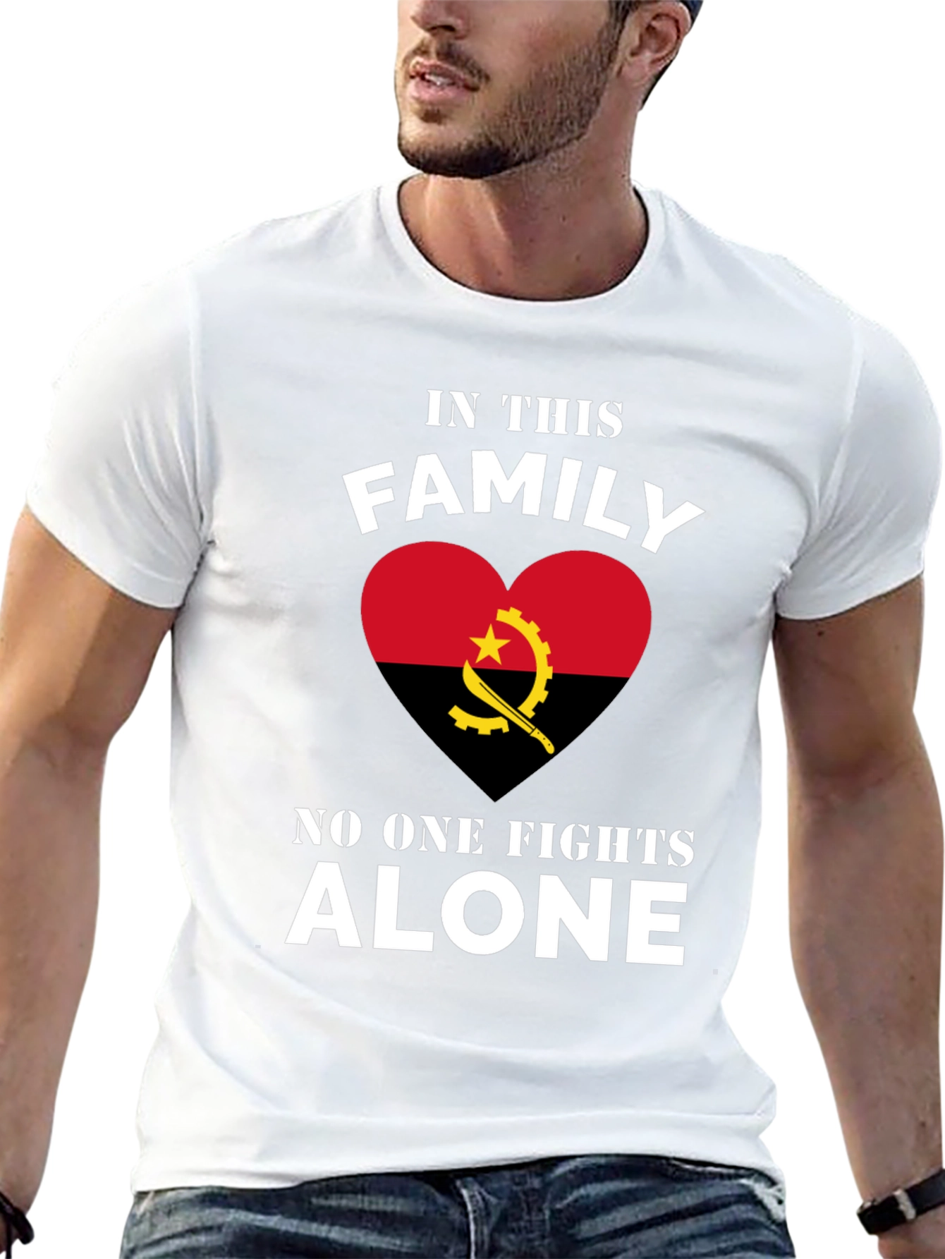 Angola Family Pride T-Shirt: No One Fights Alone