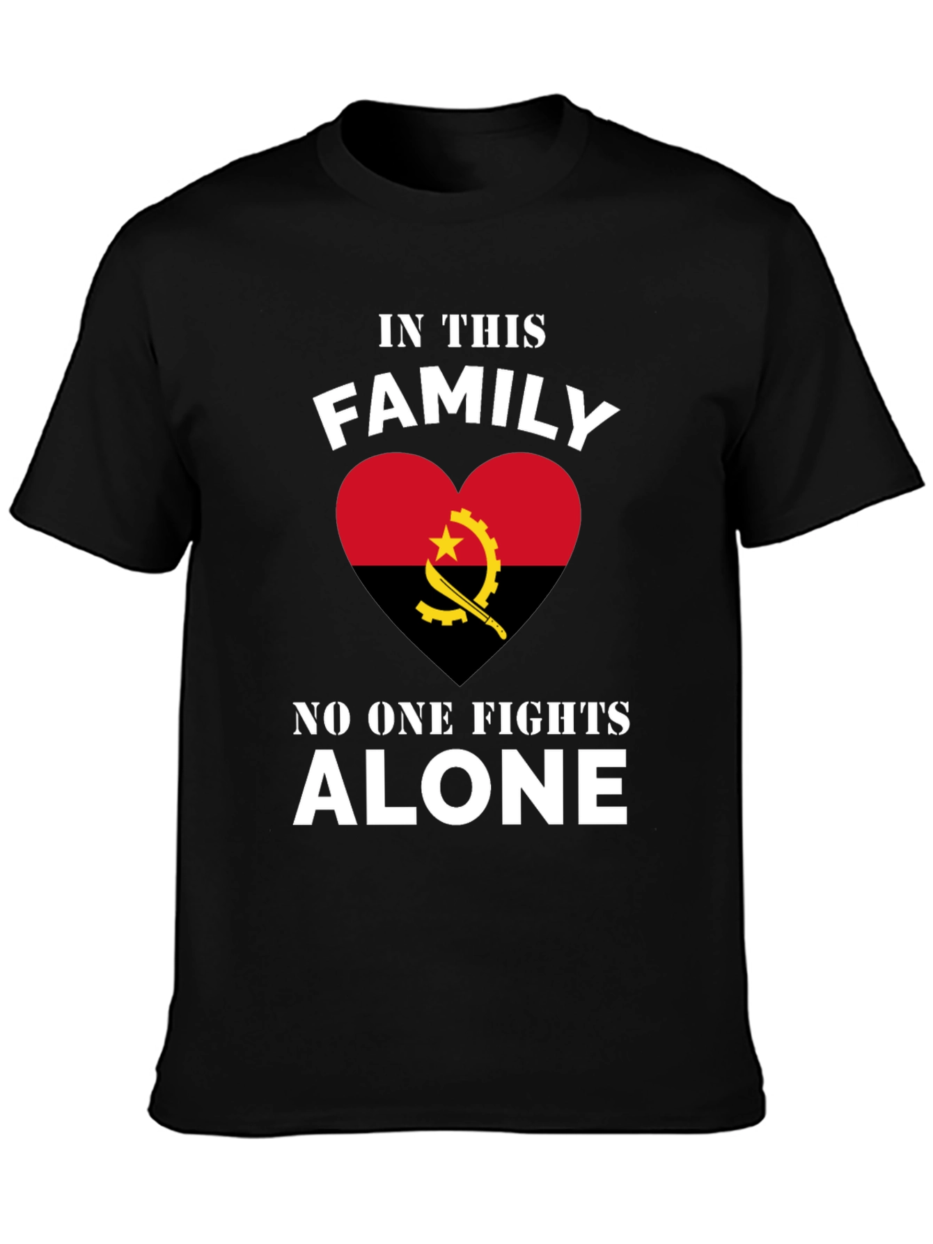 Angola Family Pride T-Shirt: No One Fights Alone