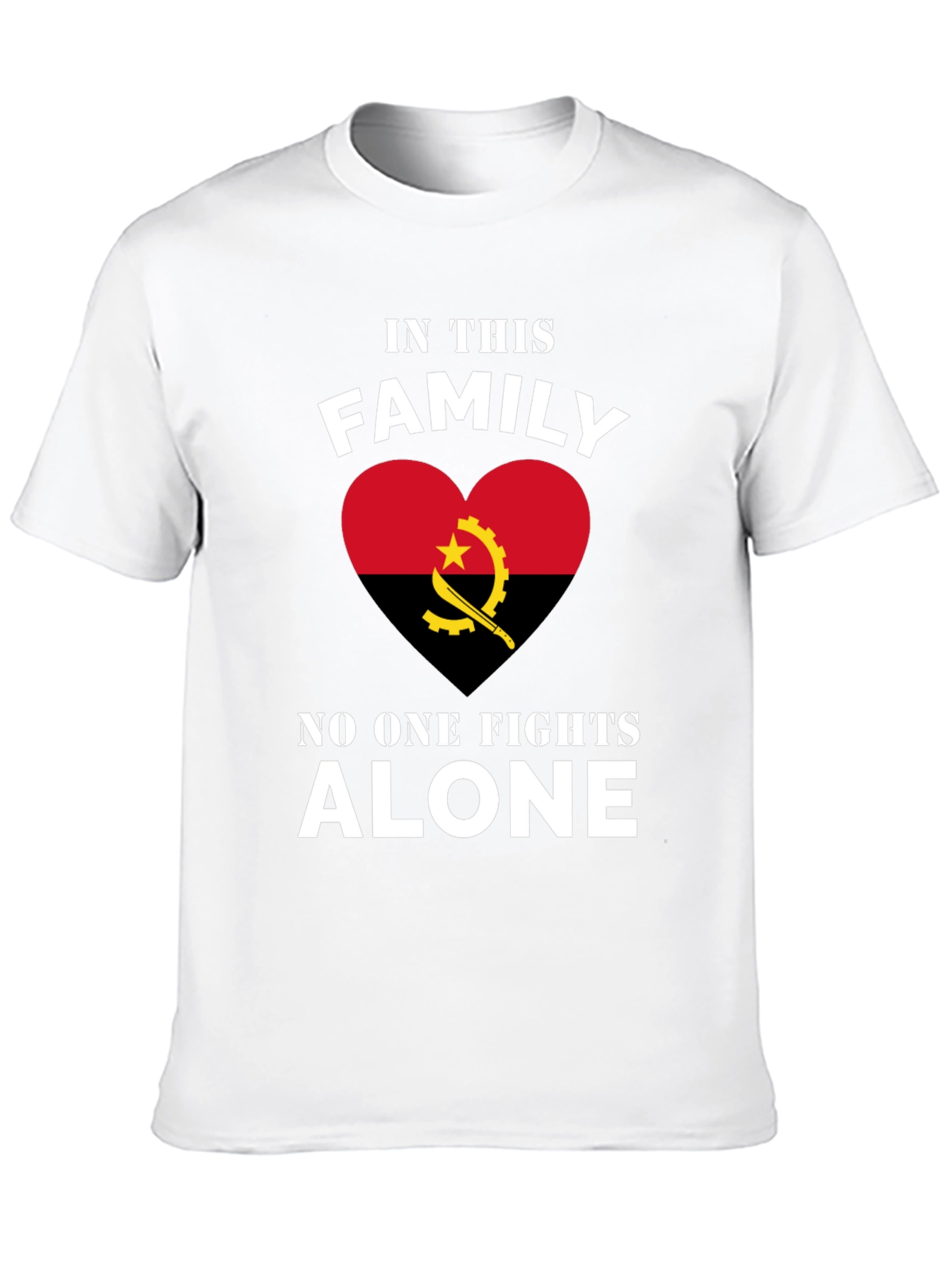 Angola Family Pride T-Shirt: No One Fights Alone
