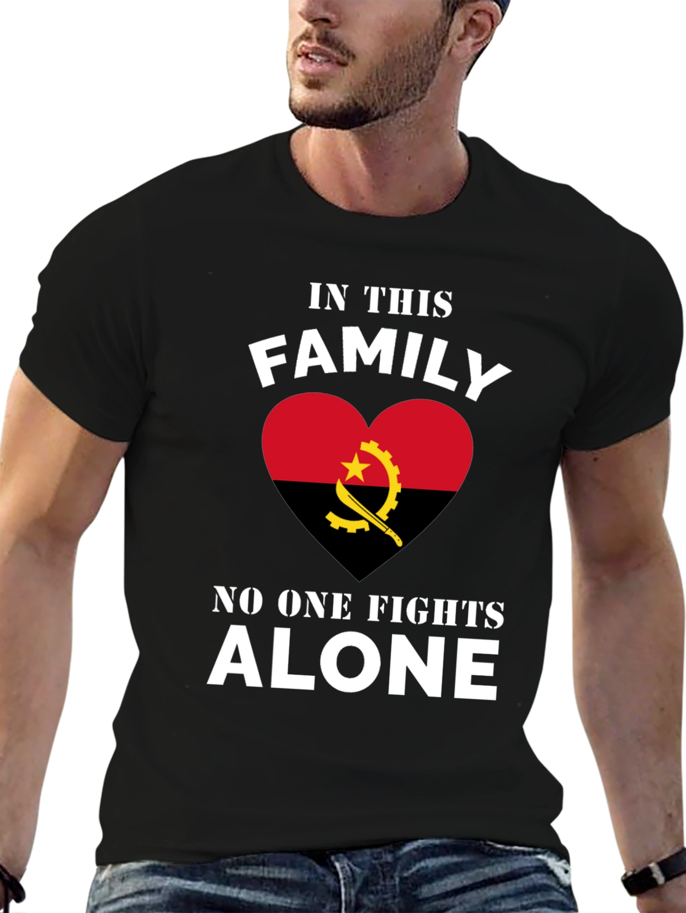 Angola Family Pride T-Shirt: No One Fights Alone