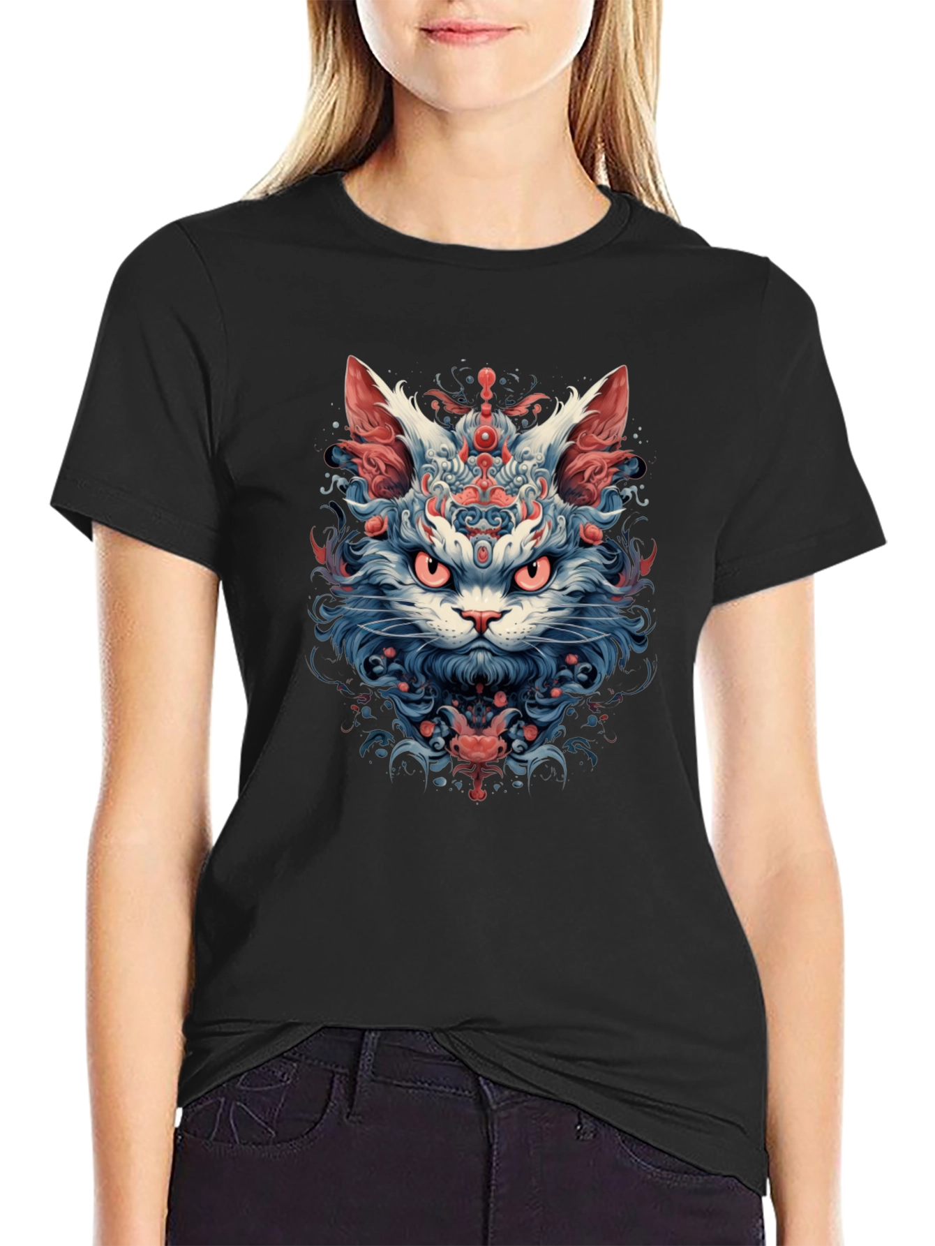 Mystic Cat Graphic T-Shirt - Unique Design