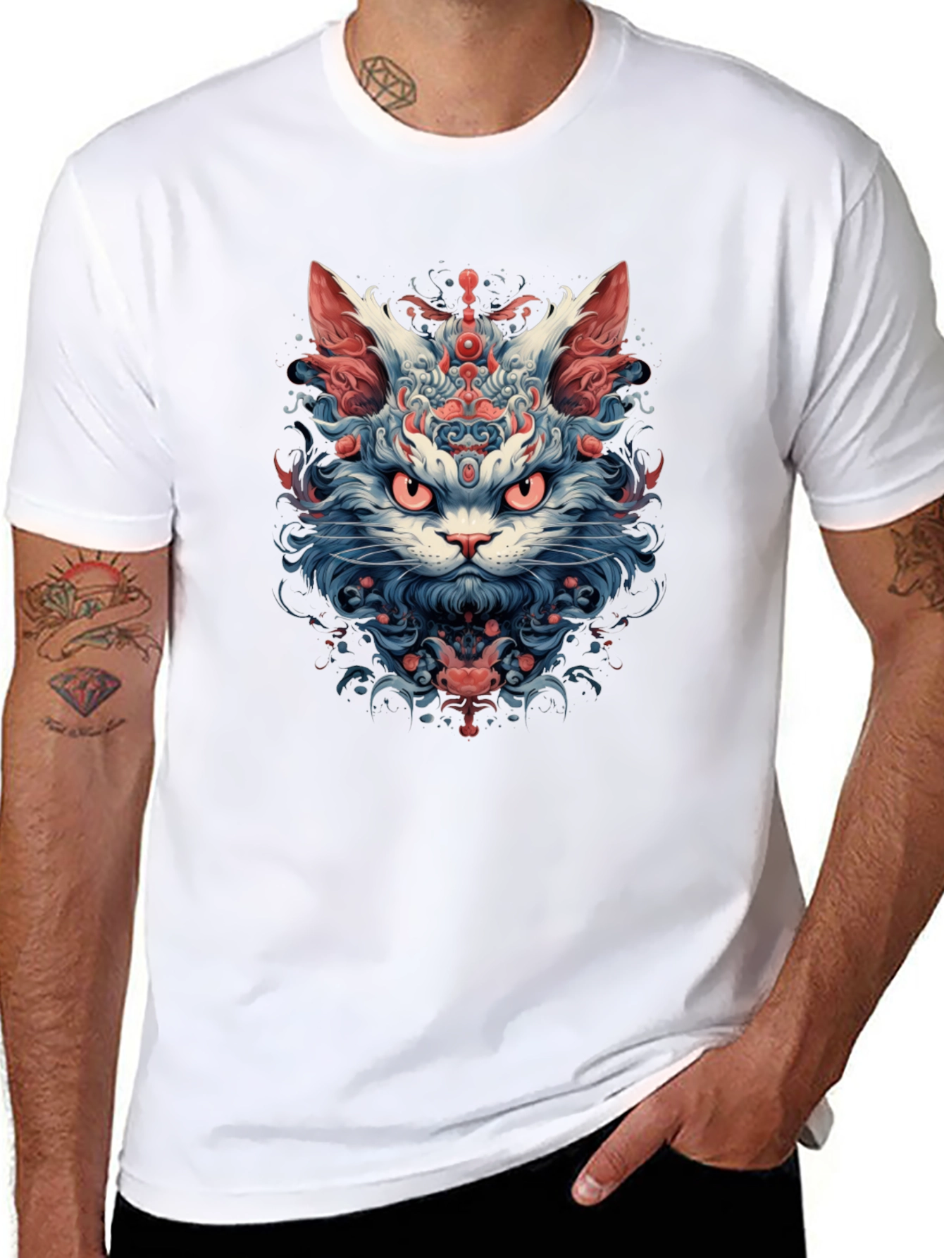 Mystic Cat Graphic T-Shirt - Unique Design