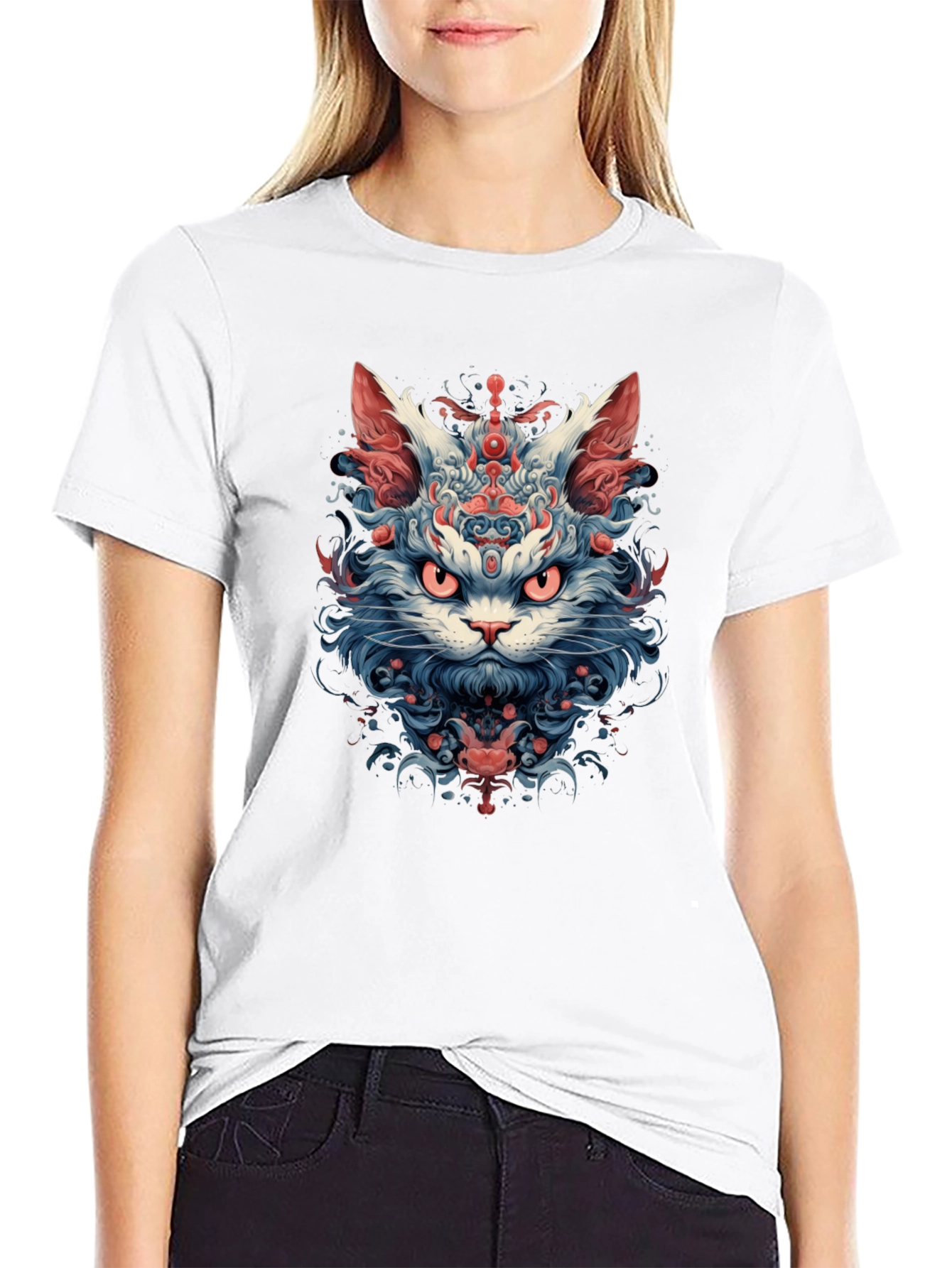 Mystic Cat Graphic T-Shirt - Unique Design