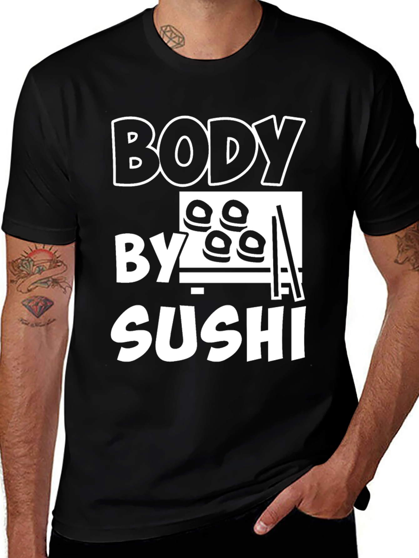 Body By Sushi T-Shirt - Funny Foodie Tee
