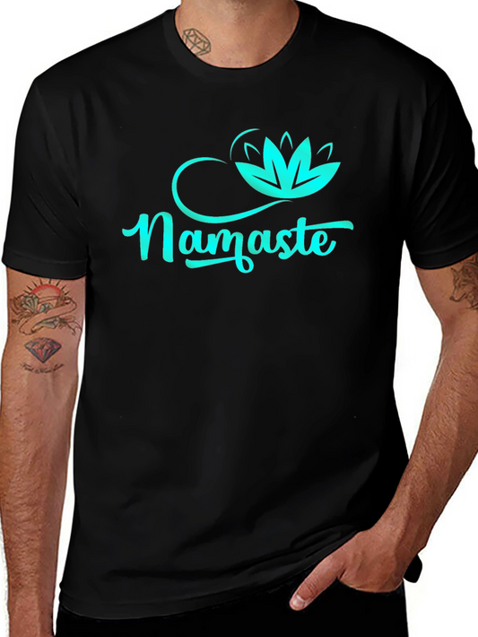 Namaste Lotus Flower Graphic T-Shirt