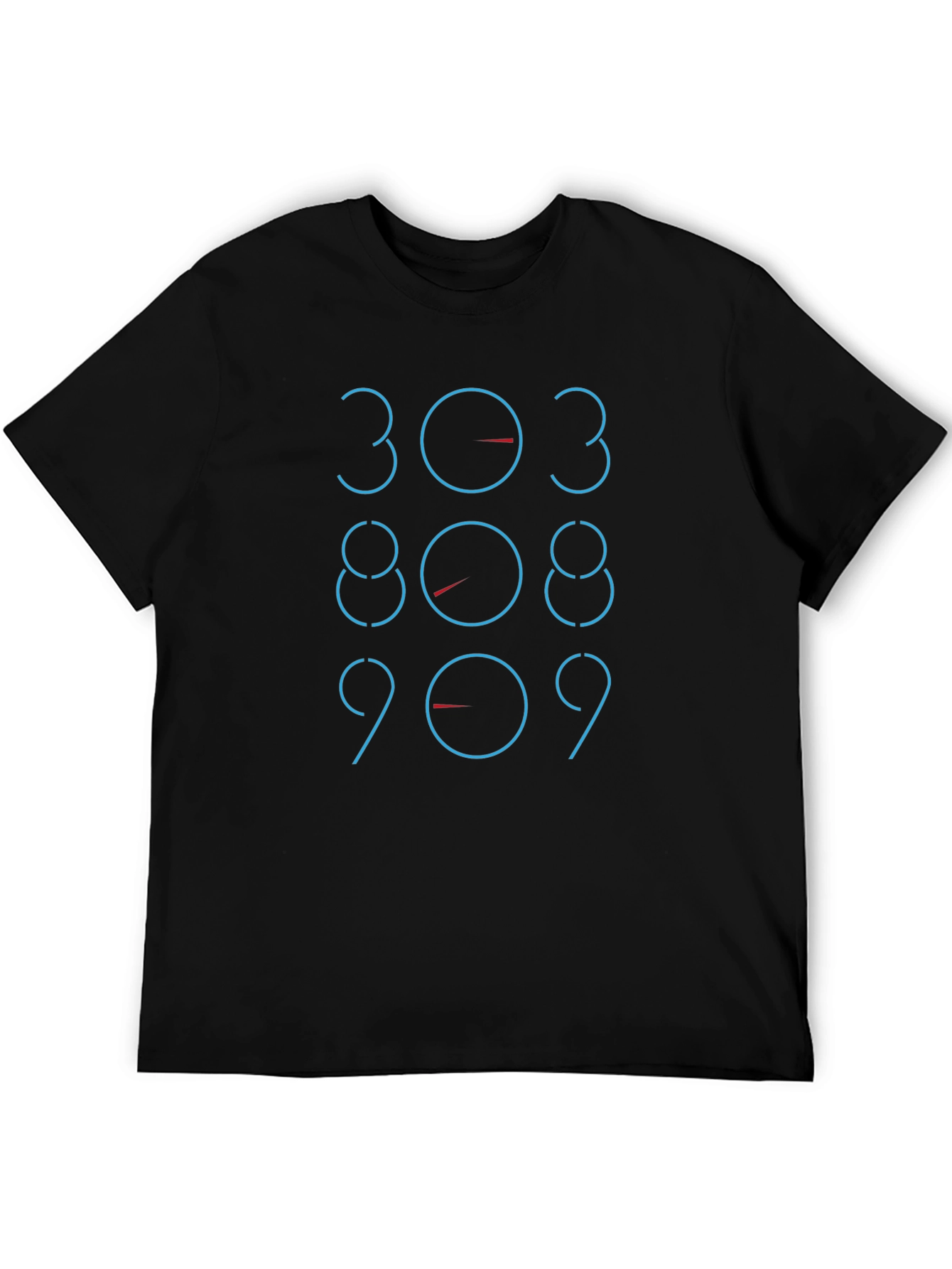 303 808 909 Drum Machine T-Shirt - Black