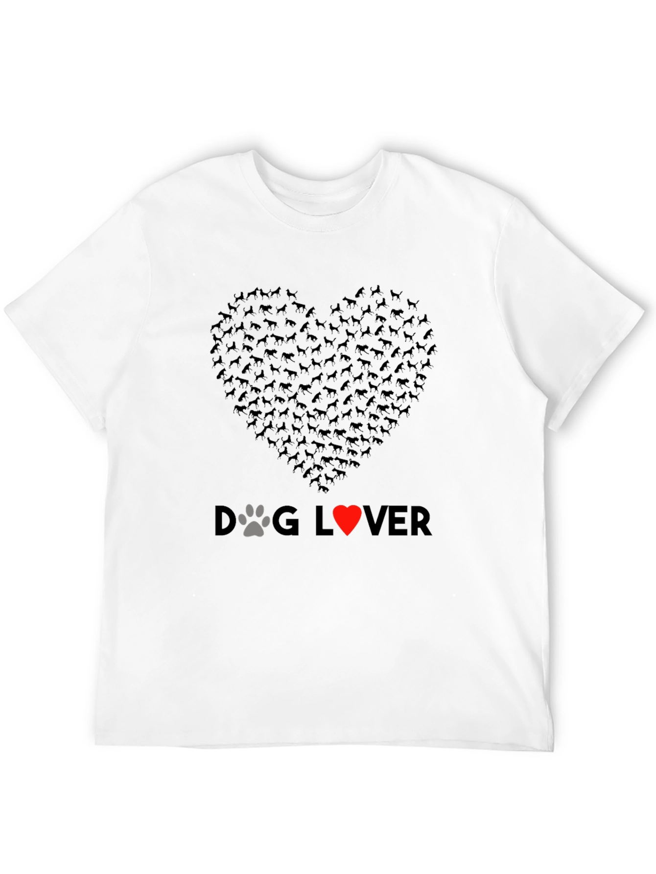 Dog Lover Heart Graphic T-Shirt