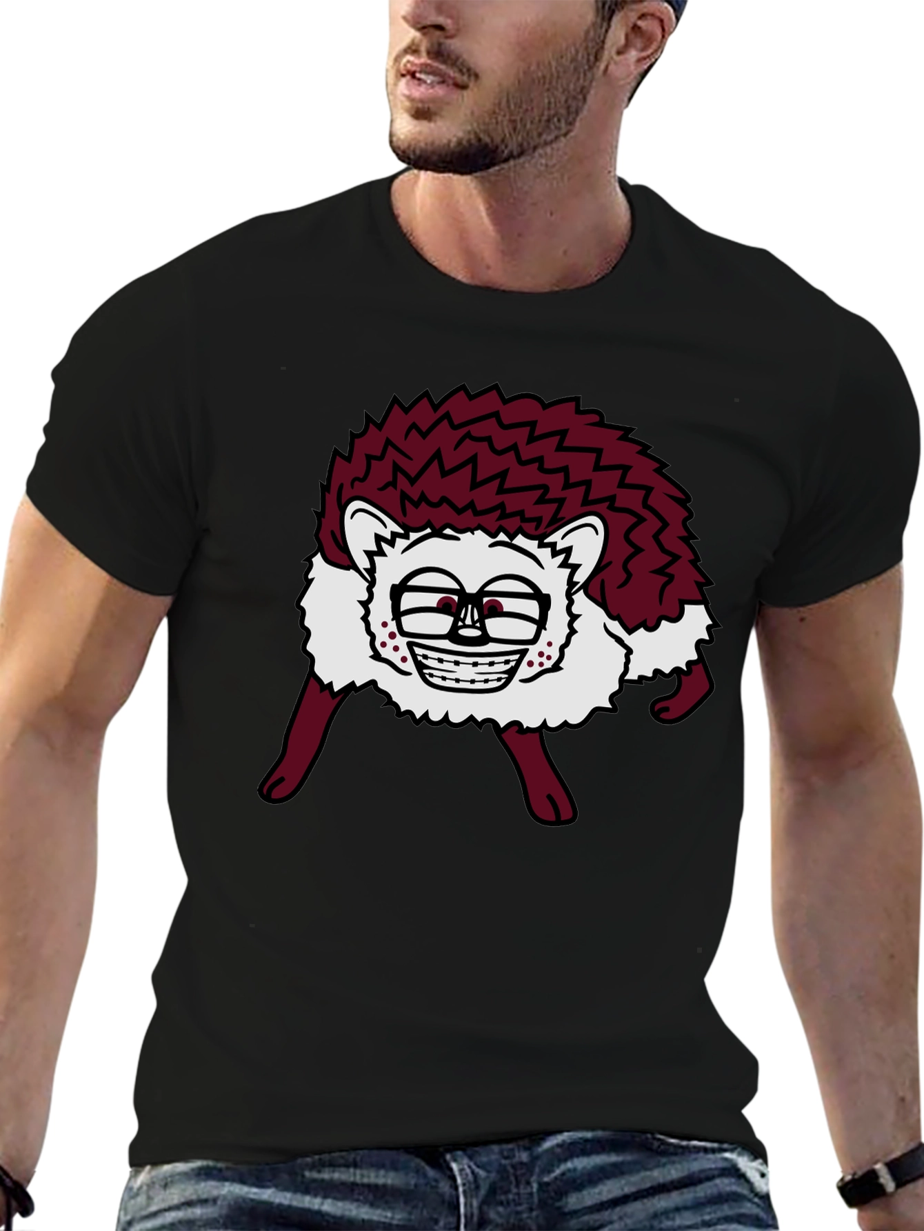 Funny Hedgehog Graphic Tee - Unique Animal T-Shirt