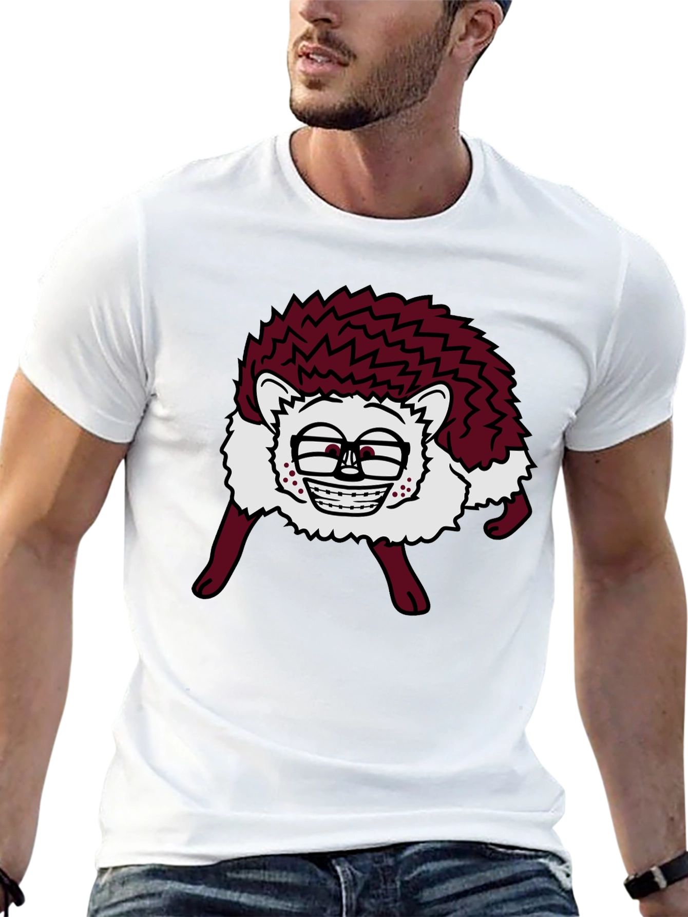 Funny Hedgehog Graphic Tee - Unique Animal T-Shirt