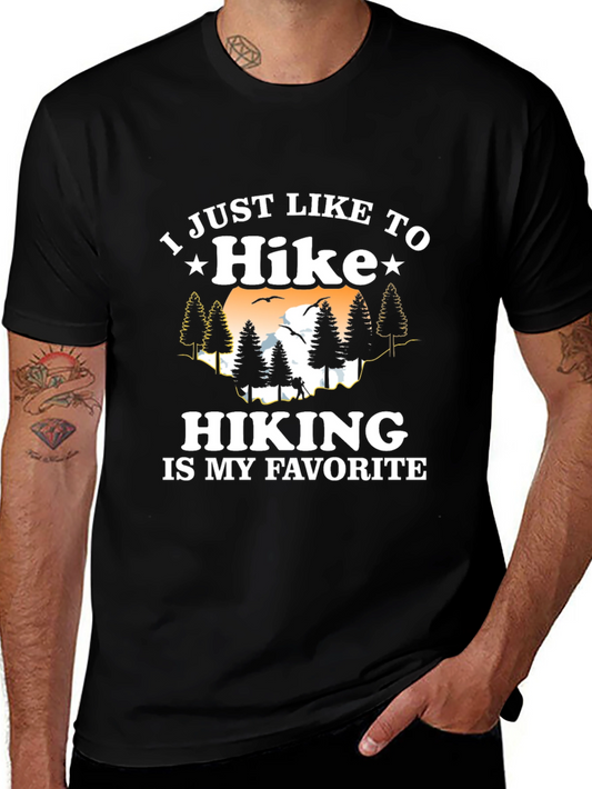 Hike Favorite Black Tee Hiking Graphic