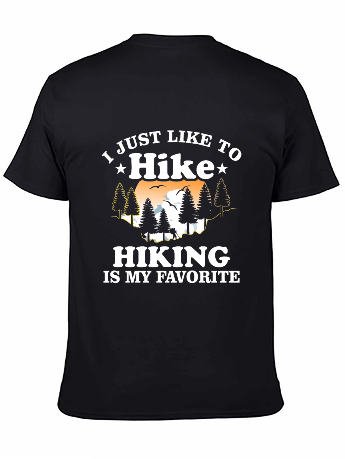 Hike Favorite Black Tee Hiking Graphic