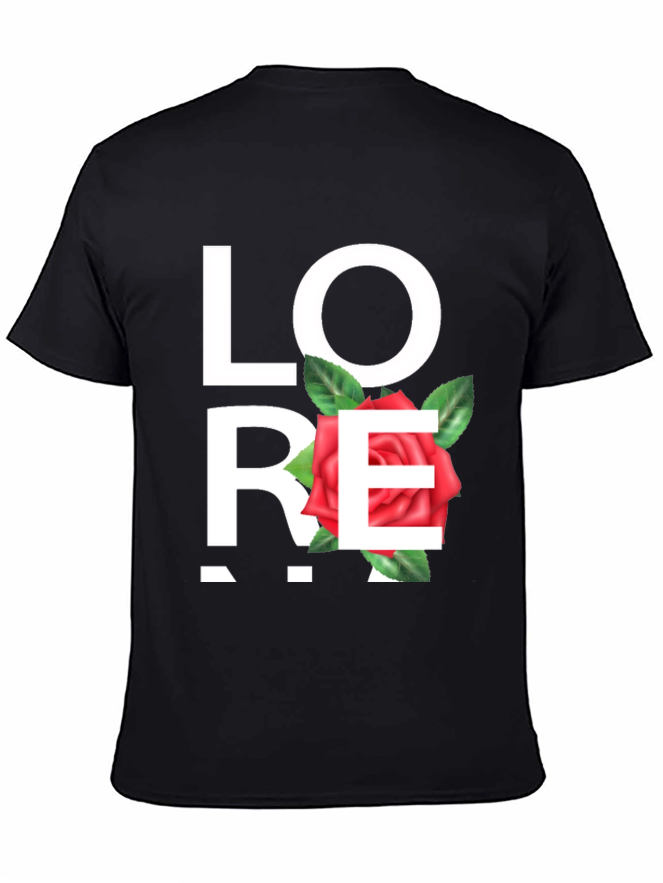 Love Rose Black Graphic Tee