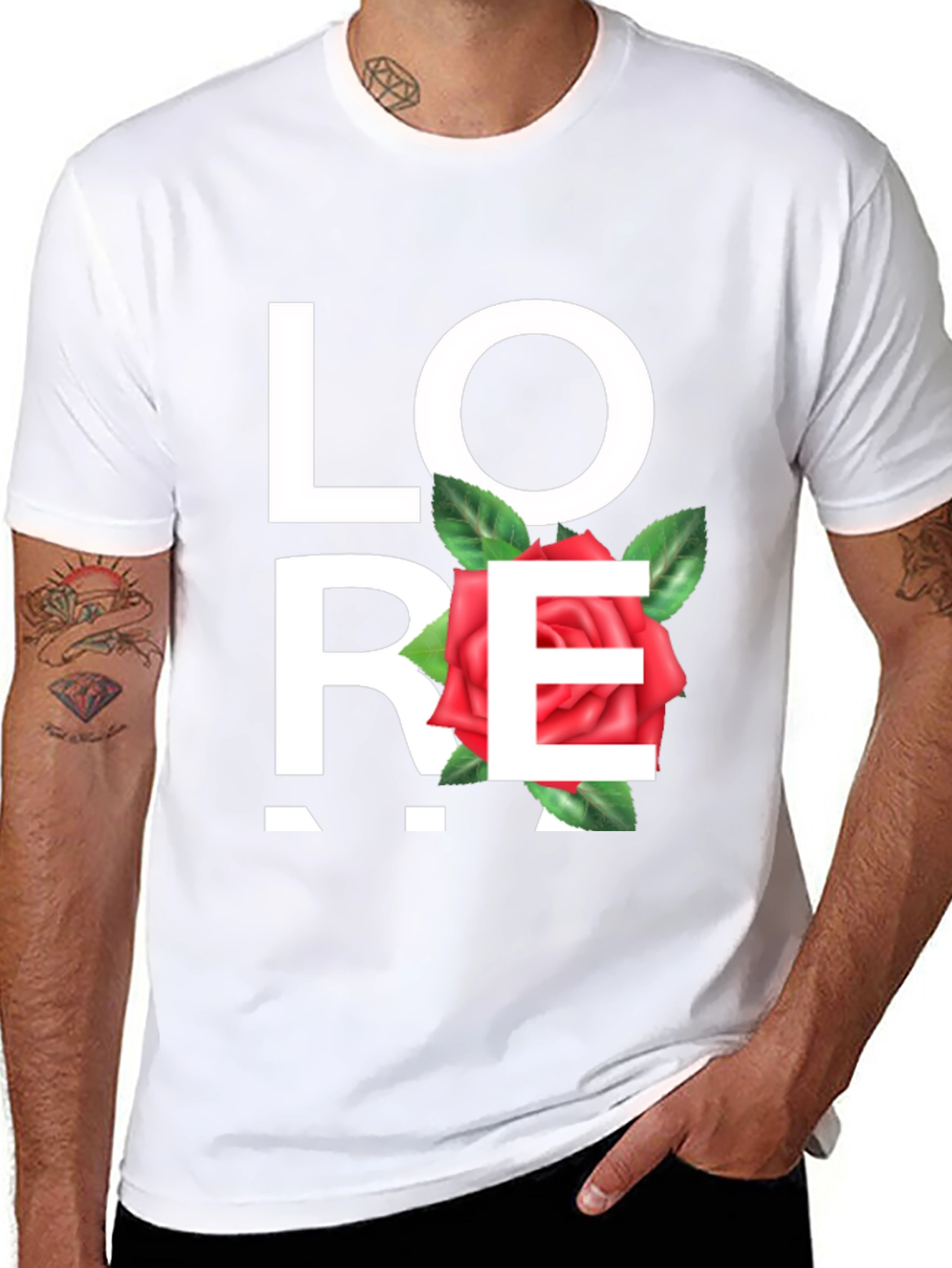 Love Rose Black Graphic Tee