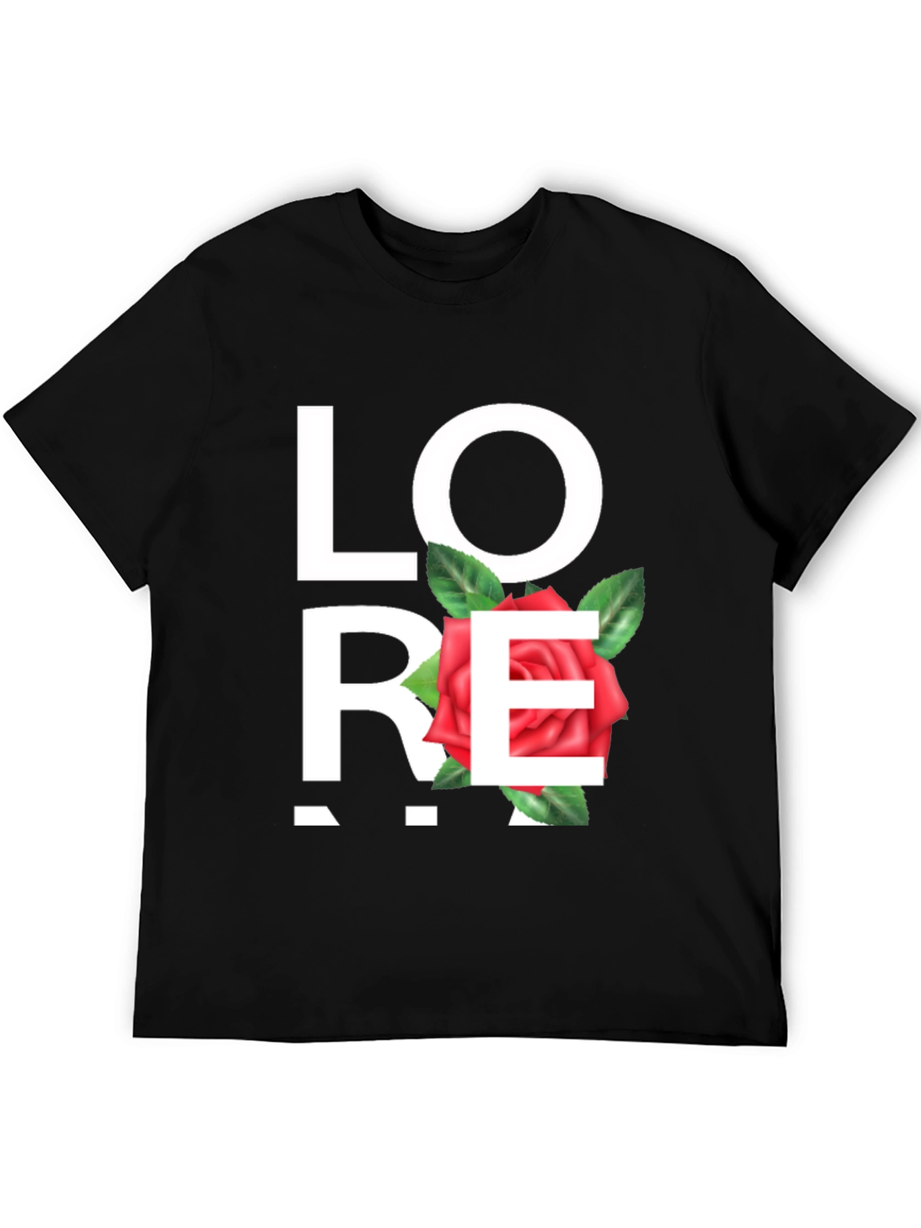 Love Rose Black Graphic Tee