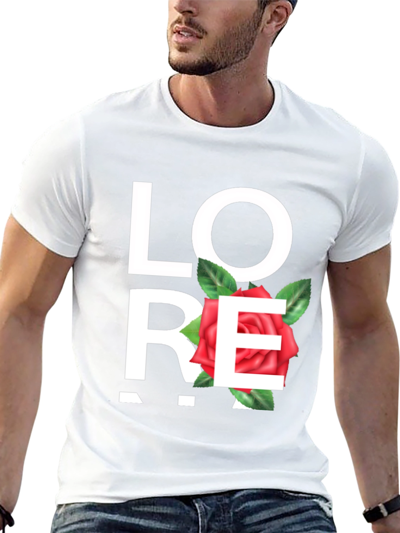 Love Rose Black Graphic Tee