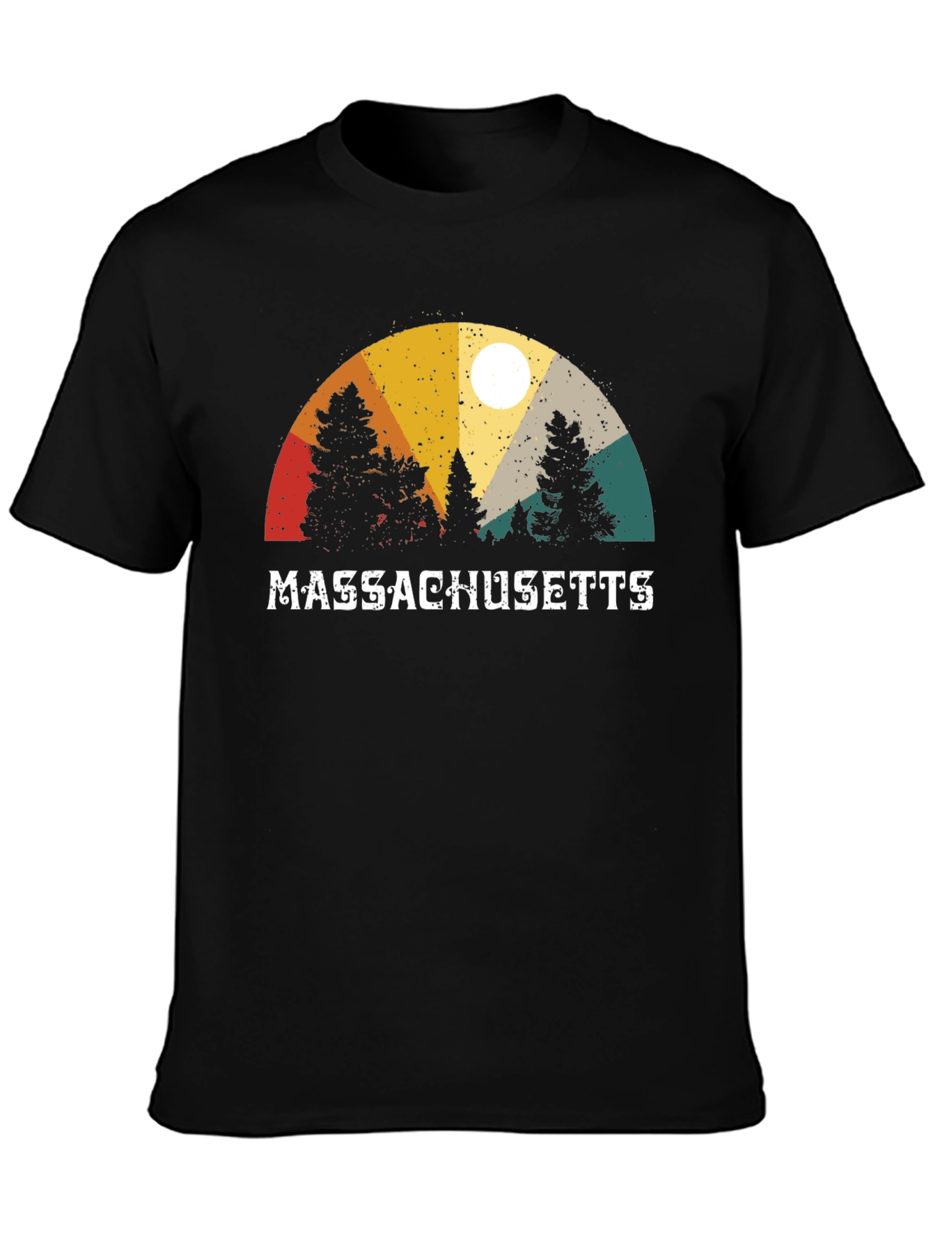 Massachusetts Retro Graphic T-Shirt