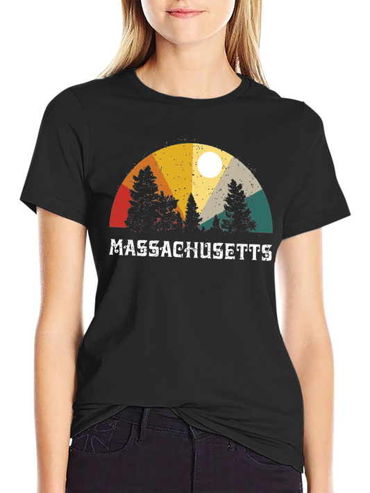 Massachusetts Retro Graphic T-Shirt