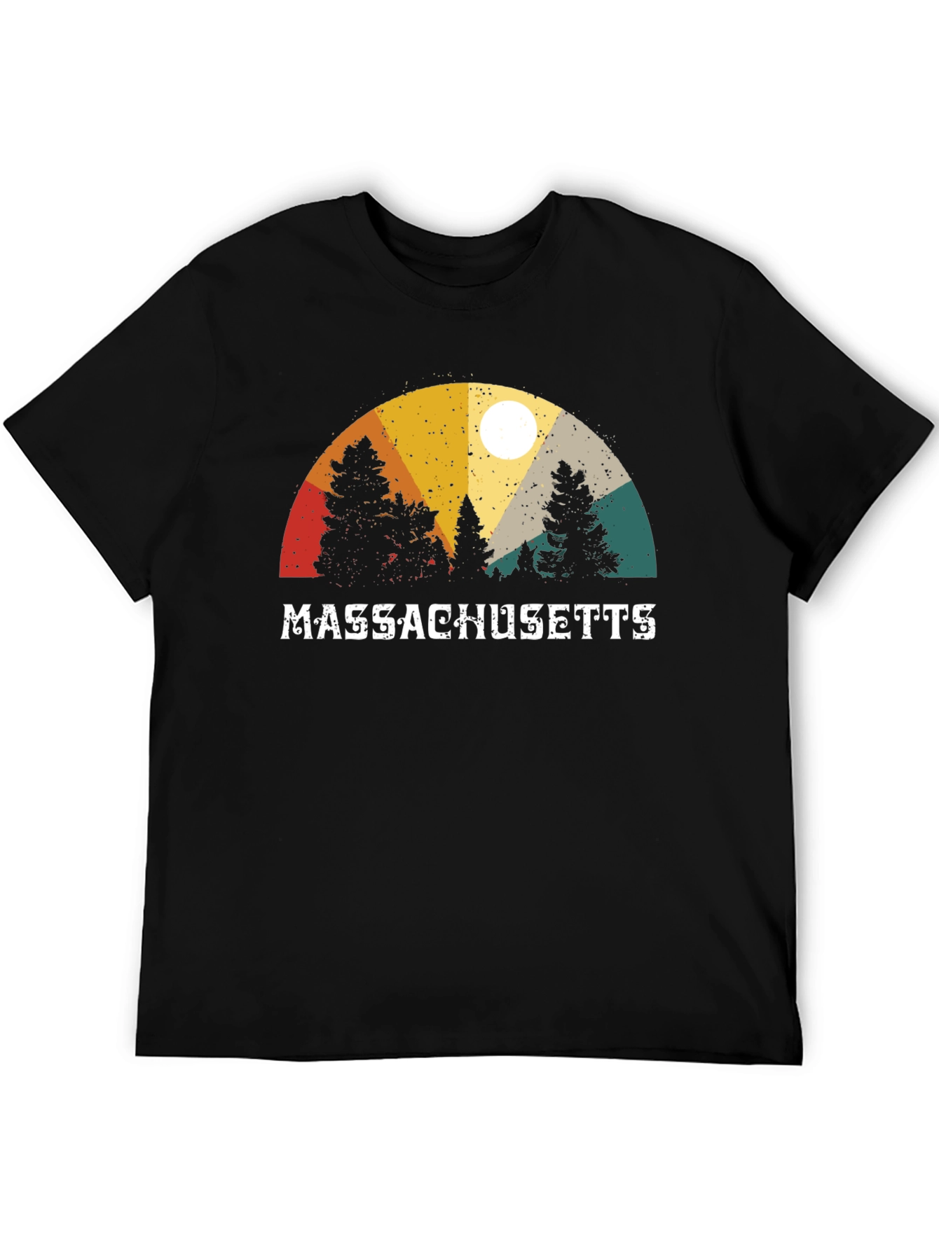 Massachusetts Retro Graphic T-Shirt
