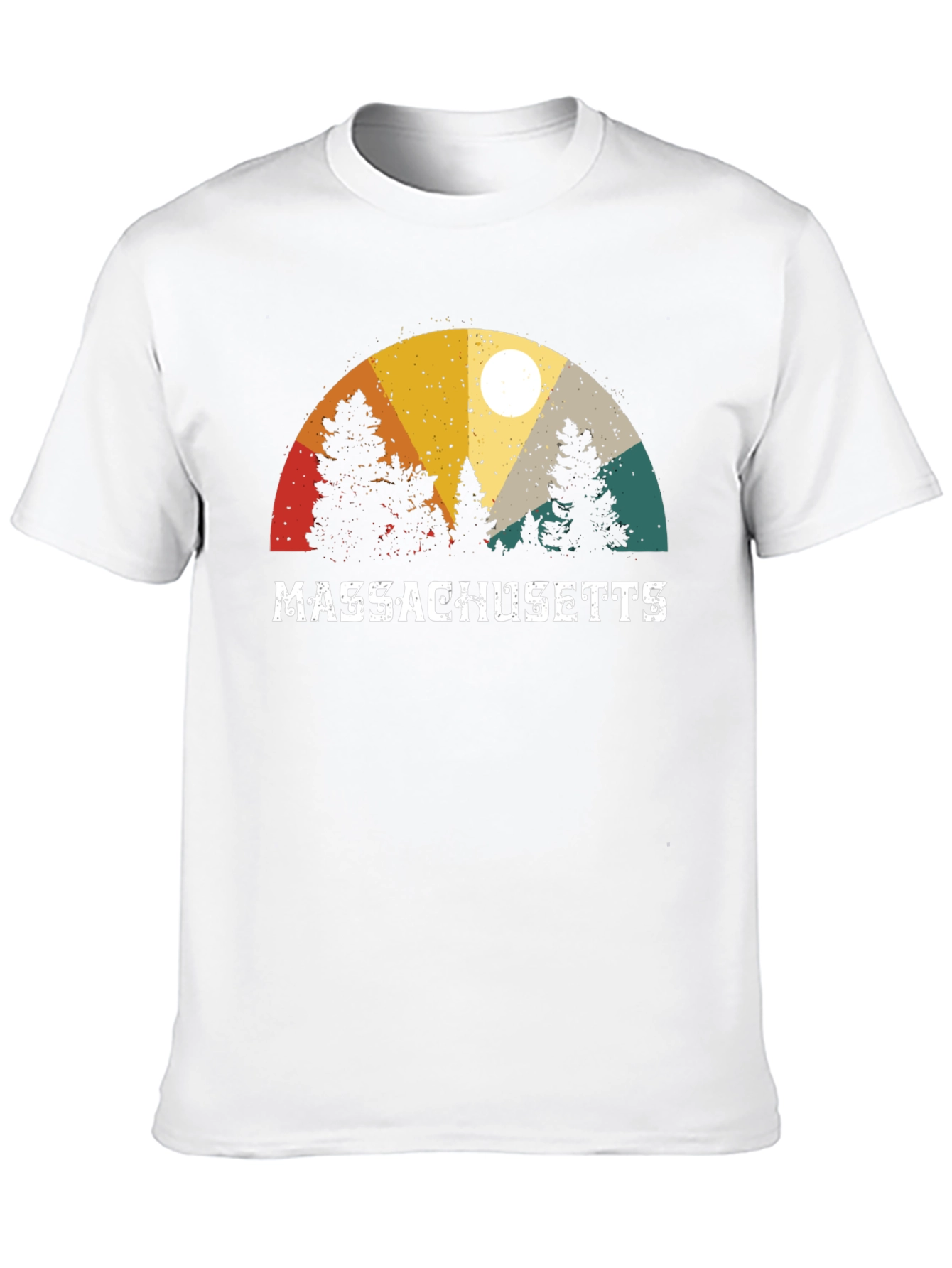 Massachusetts Retro Graphic T-Shirt