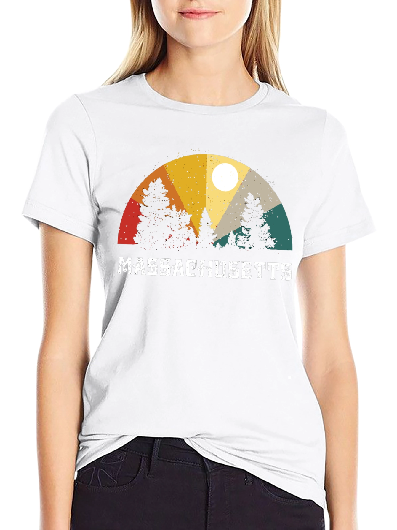 Massachusetts Retro Graphic T-Shirt