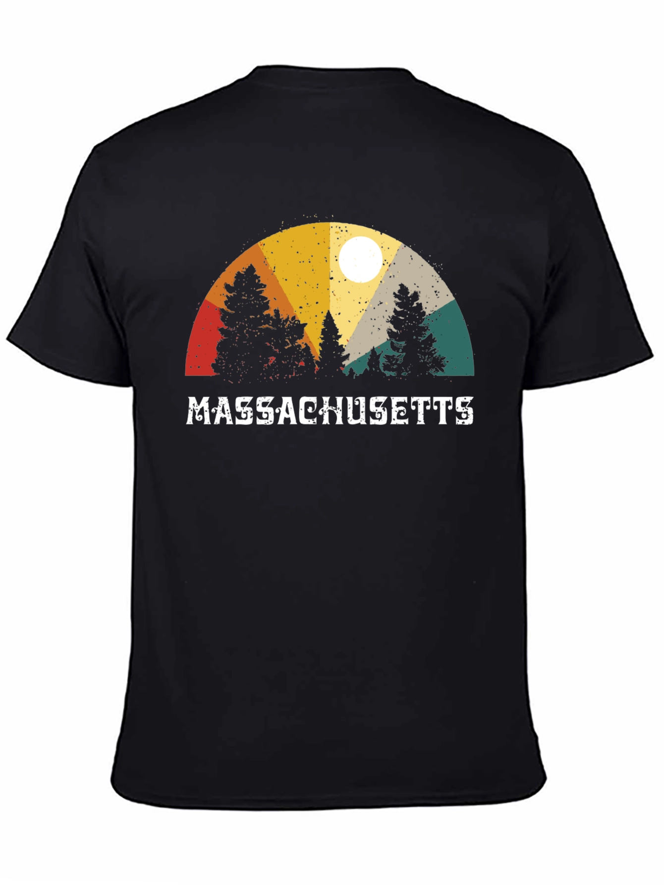Massachusetts Retro Graphic T-Shirt