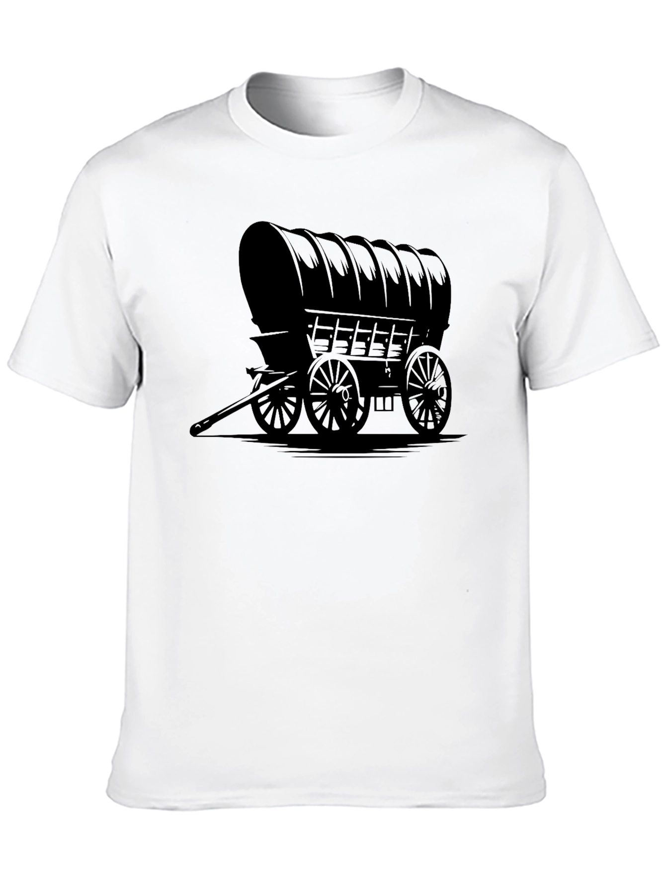 Covered Wagon Graphic Tee - Black