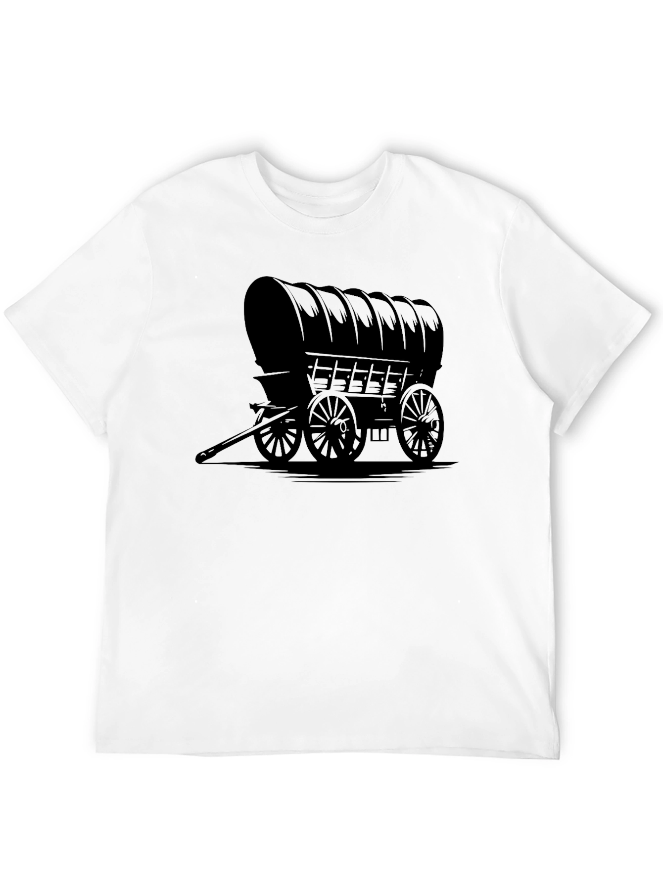 Covered Wagon Graphic Tee - Black