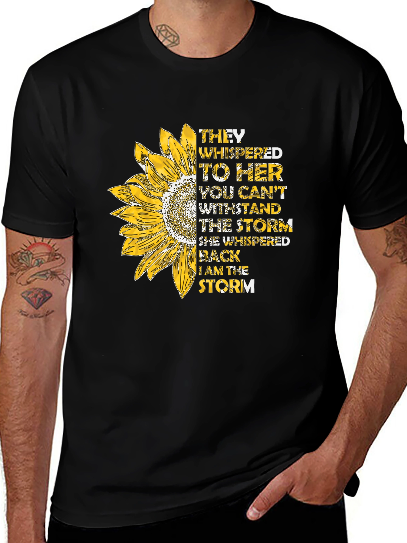Sunflower Inspirational T-Shirt - I am the Storm