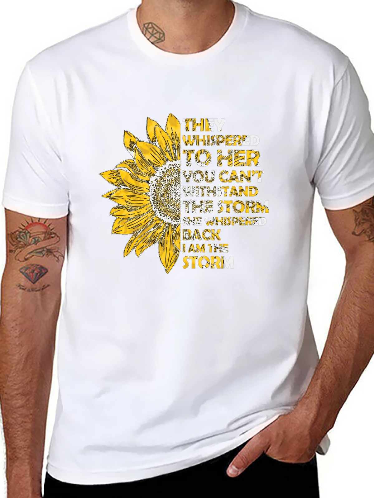 Sunflower Inspirational T-Shirt - I am the Storm
