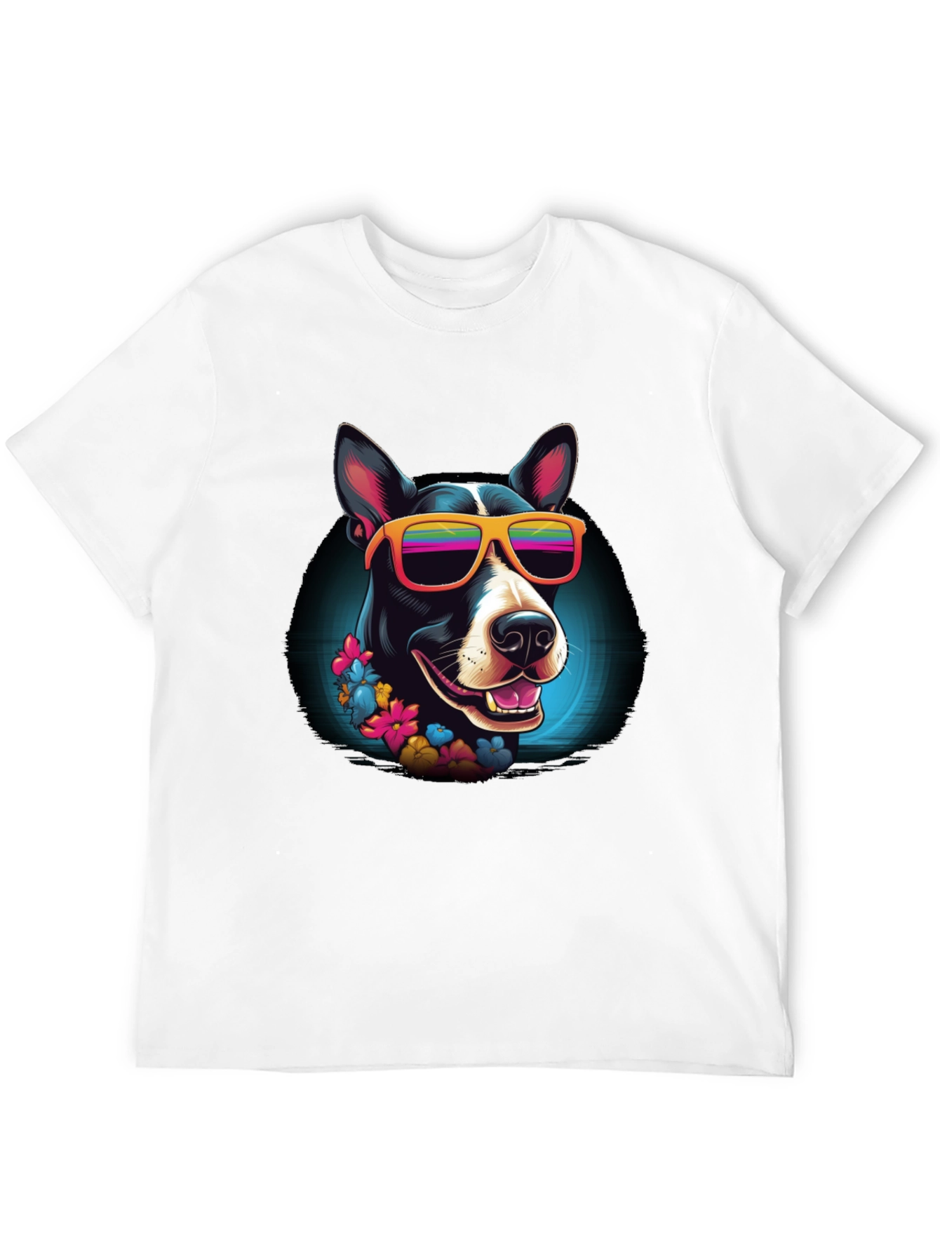 Cool Dog Graphic Tee - Black Cotton T-Shirt