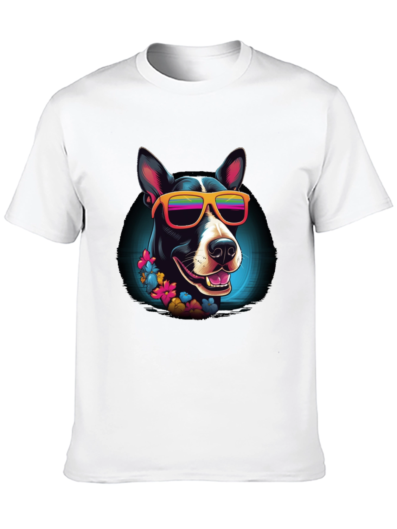 Cool Dog Graphic Tee - Black Cotton T-Shirt