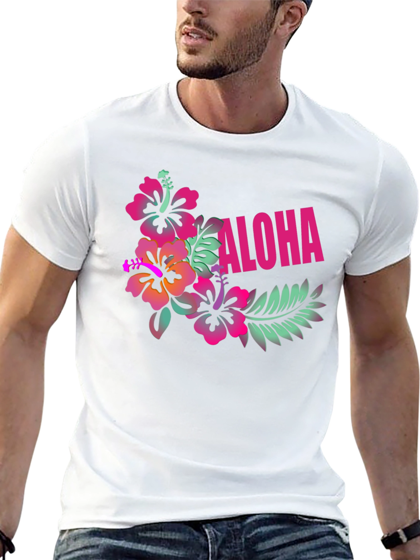Aloha Floral Graphic Black T-Shirt