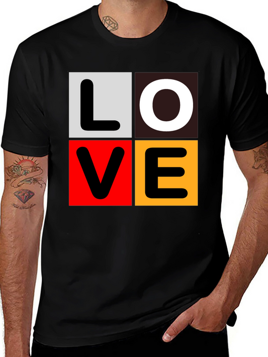 Love Block Graphic Tee - Trendy Casual Wear