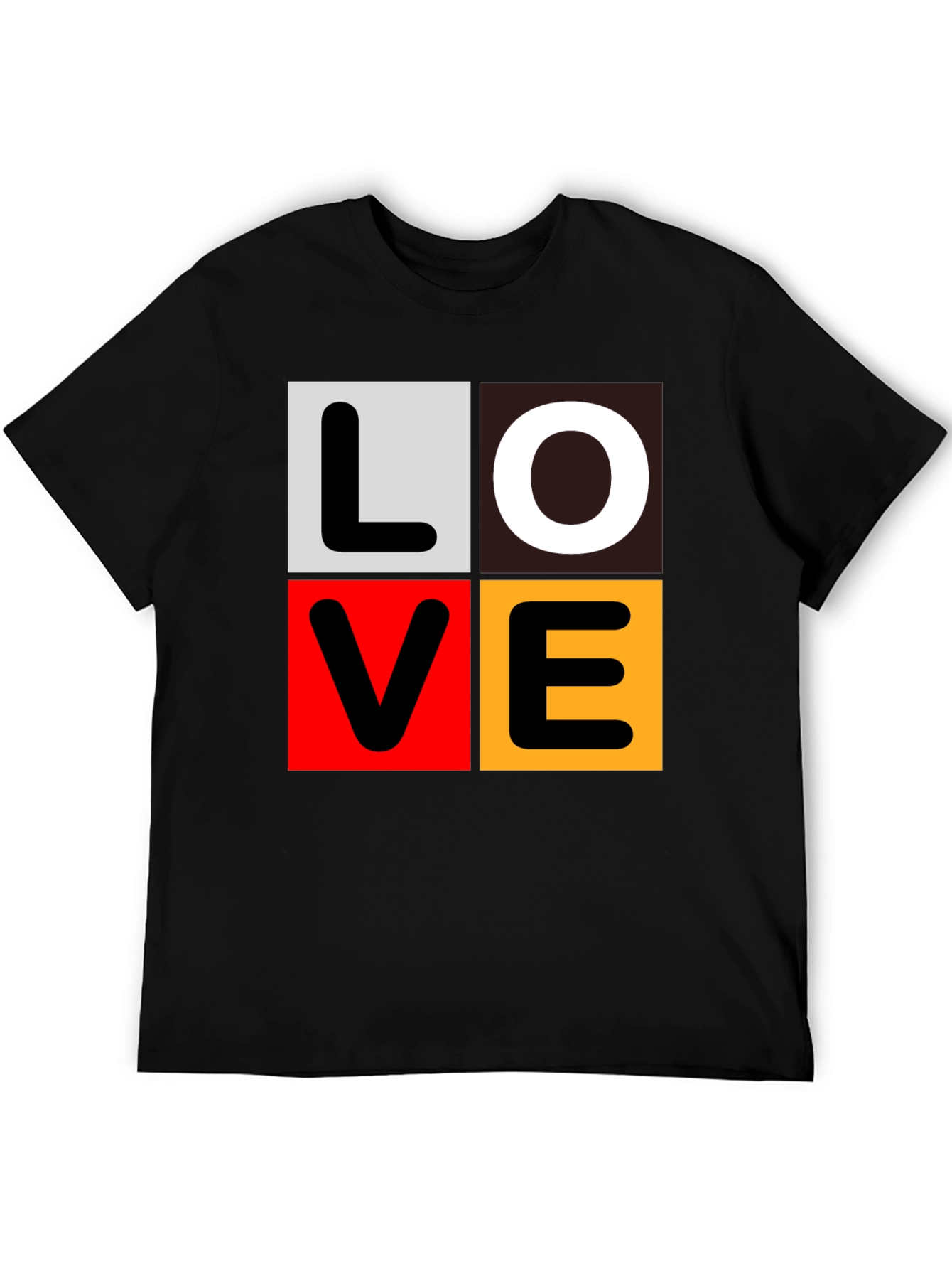 Love Block Graphic Tee - Trendy Casual Wear