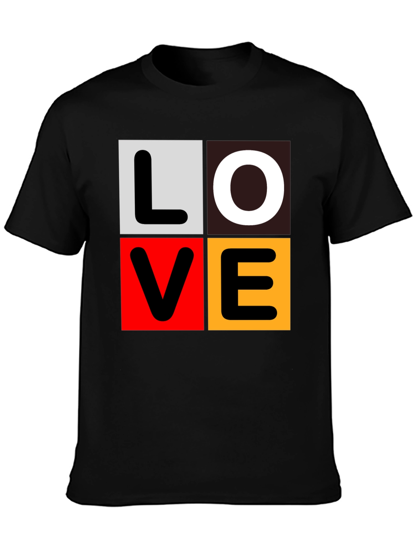 Love Block Graphic Tee - Trendy Casual Wear