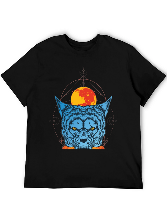 Wolf Moon Graphic Tee - Unique Design Soft Cotton Blend
