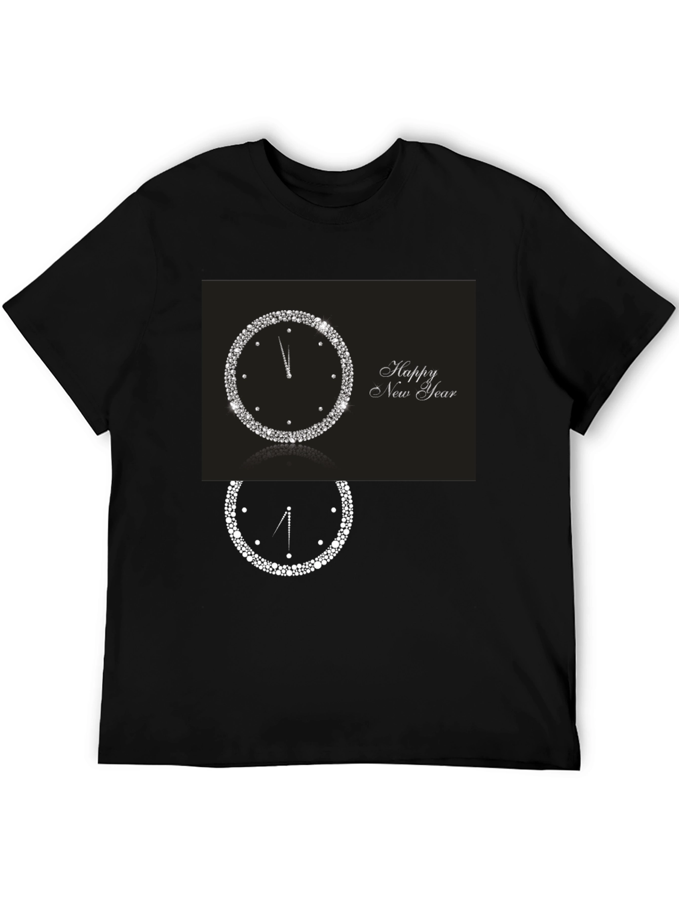 New Years Clock Graphic Tee - Midnight Celebration