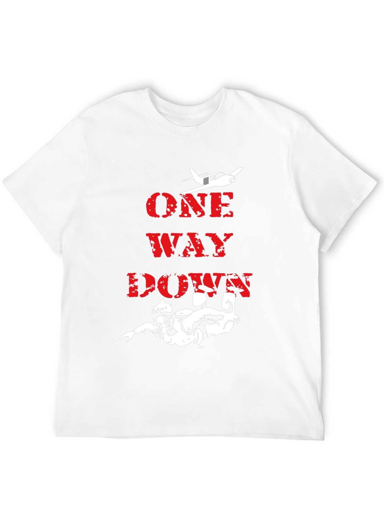 One Way Down Skydiving T-Shirt
