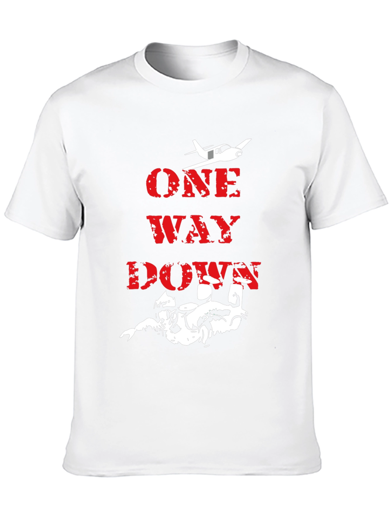 One Way Down Skydiving T-Shirt