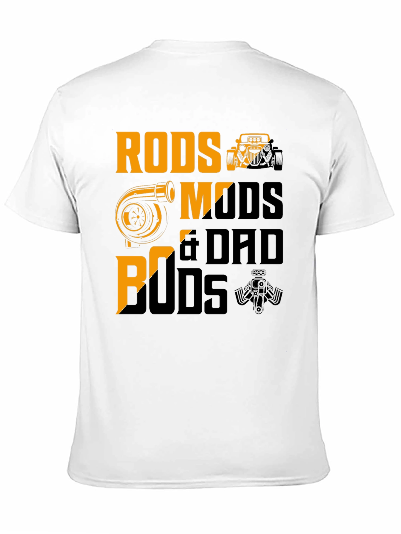 Rods Mods & Dad Bods Black Graphic Tee