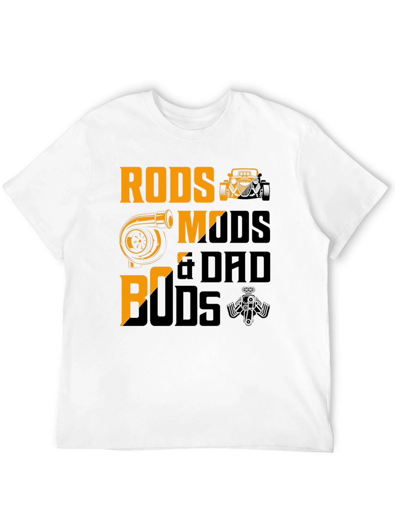 Rods Mods & Dad Bods Black Graphic Tee