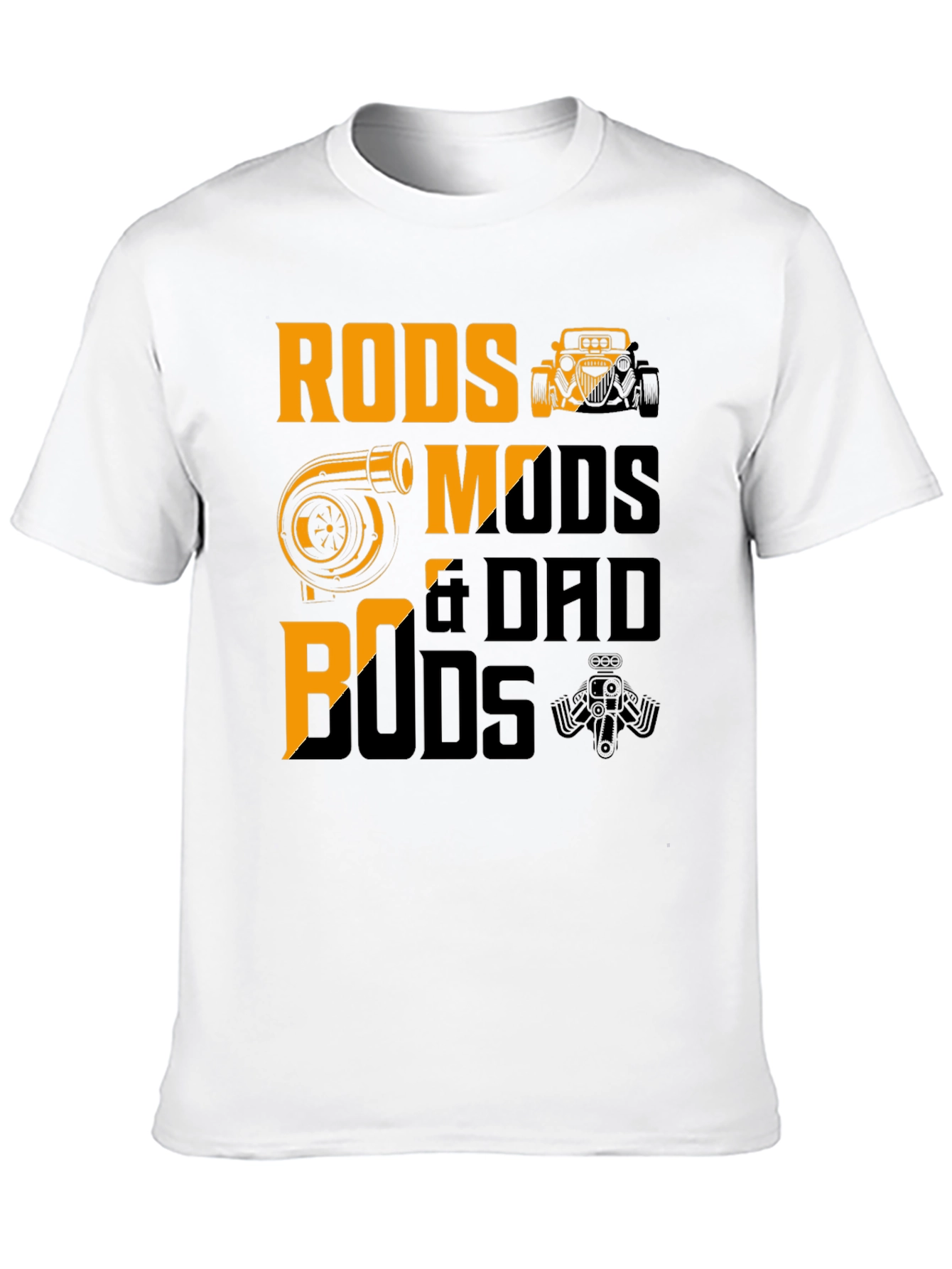 Rods Mods & Dad Bods Black Graphic Tee