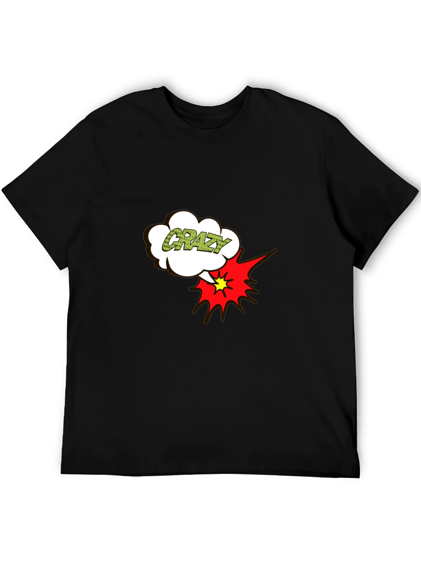 Crazy T-Shirt Black Short Sleeve