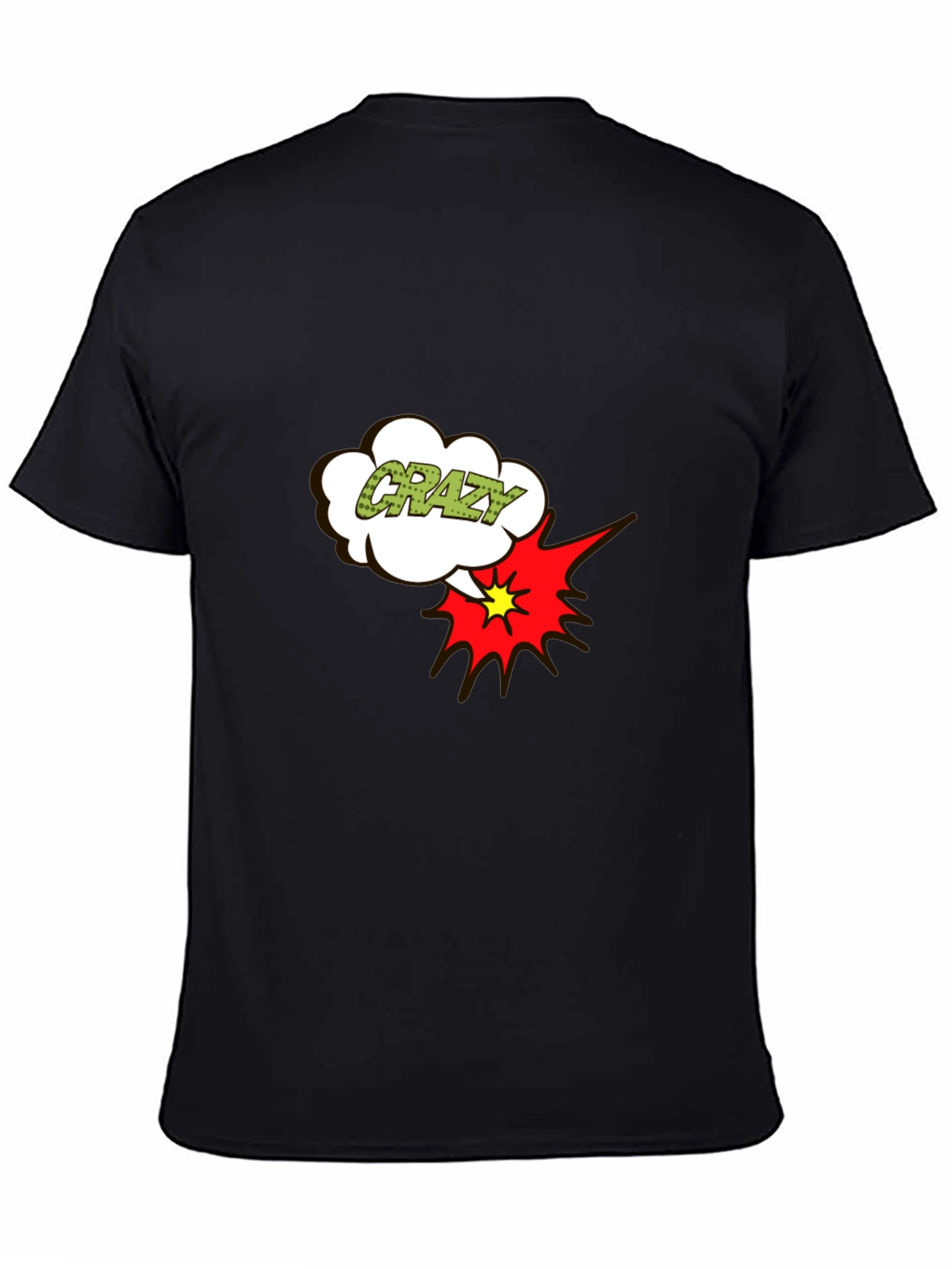 Crazy T-Shirt Black Short Sleeve
